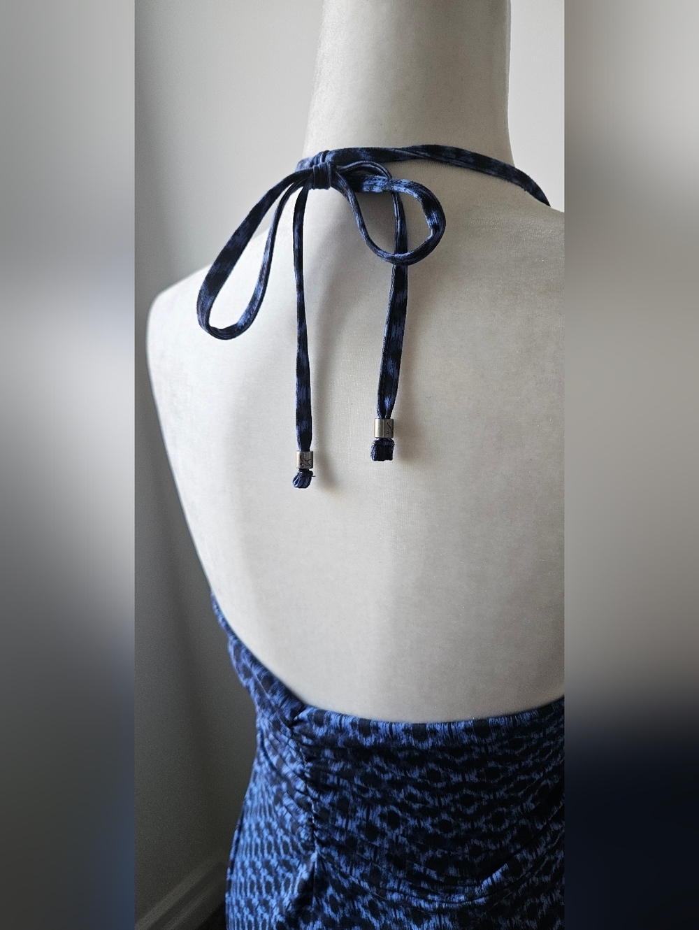 Eddie Bauer Blue Patterned Dress - Picture 3 of 9